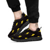 Lightning Bolts Yellow Print Pattern Black Sneaker-grizzshop