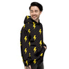 Lightning Bolts Yellow Print Pattern Men's Hoodie-grizzshop