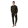 Lightning Bolts Yellow Print Pattern Men's Pajamas-grizzshop