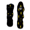 Lightning Bolts Yellow Print Pattern Muay Thai Shin Guards-grizzshop