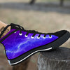 Lightning Purple And Blue Print Black High Top Shoes-grizzshop