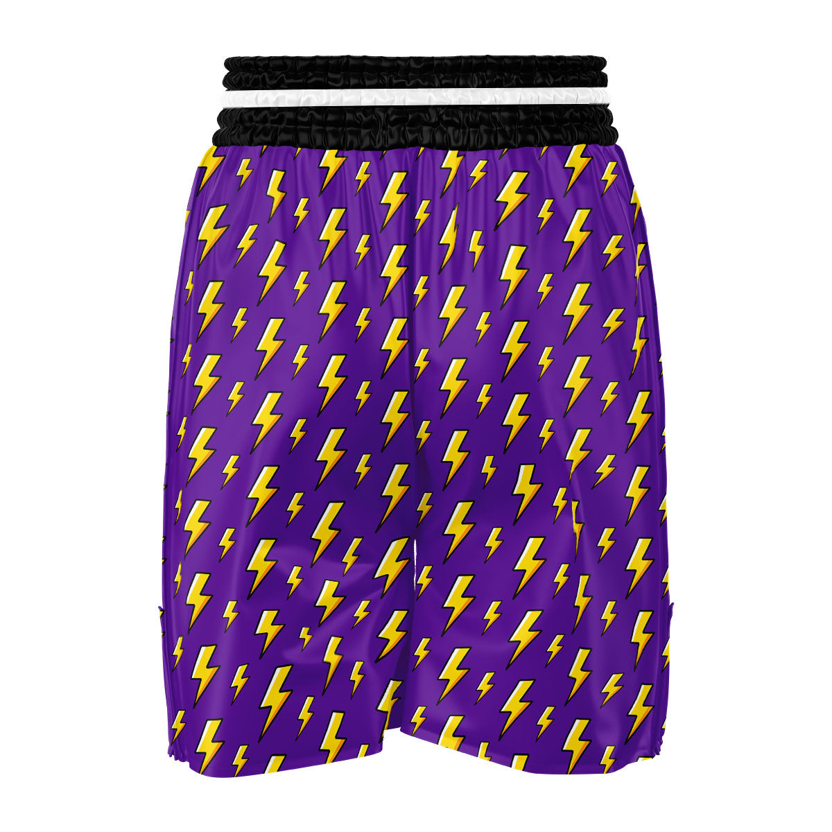 Lightning Purple Print Pattern Boxing Shorts-grizzshop