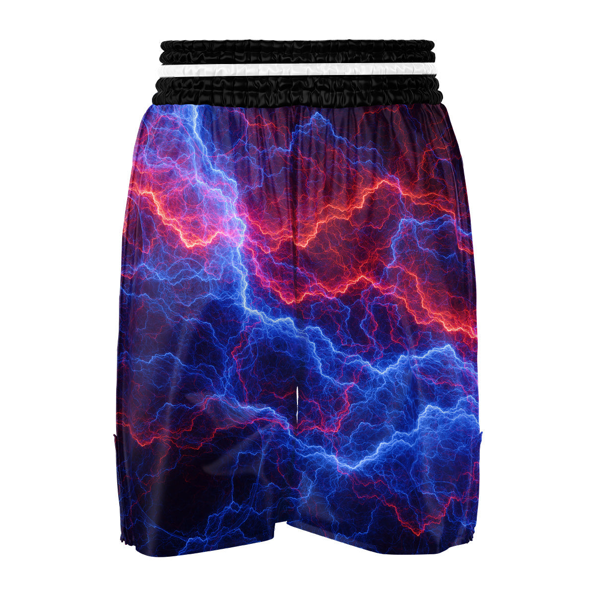 Lightning Red And Blue Print Boxing Shorts-grizzshop
