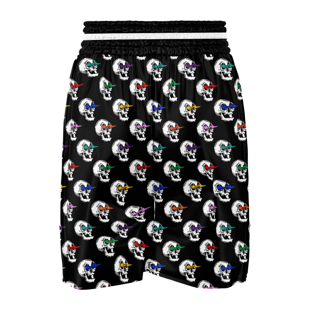 Lightning Skull Print Pattern Boxing Shorts-grizzshop