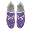 Lightning Teal And Purple Print Pattern White Athletic Shoes-grizzshop