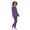 Lightning Teal And Purple Print Pattern Women's Pajamas-grizzshop