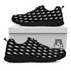 Lightning White And Black Print Pattern Black Sneaker-grizzshop