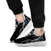 Lightning White Electric Print White Athletic Shoes-grizzshop