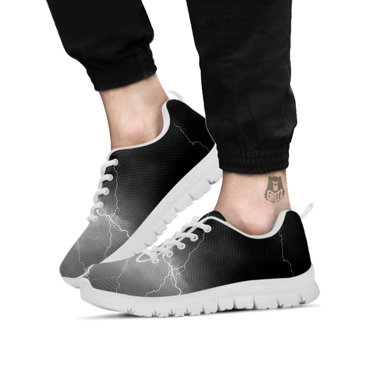 Lightning White Print White Sneaker-grizzshop