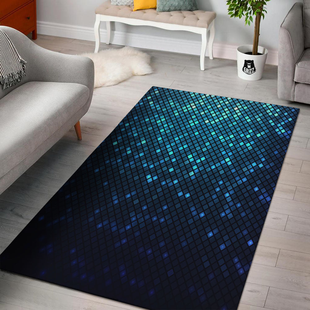 Lights Blue Disco Print Pattern Floor Mat-grizzshop