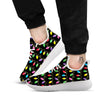 Lights Christmas Pixel Print Pattern White Athletic Shoes-grizzshop