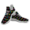 Lights Christmas Pixel Print Pattern White Athletic Shoes-grizzshop