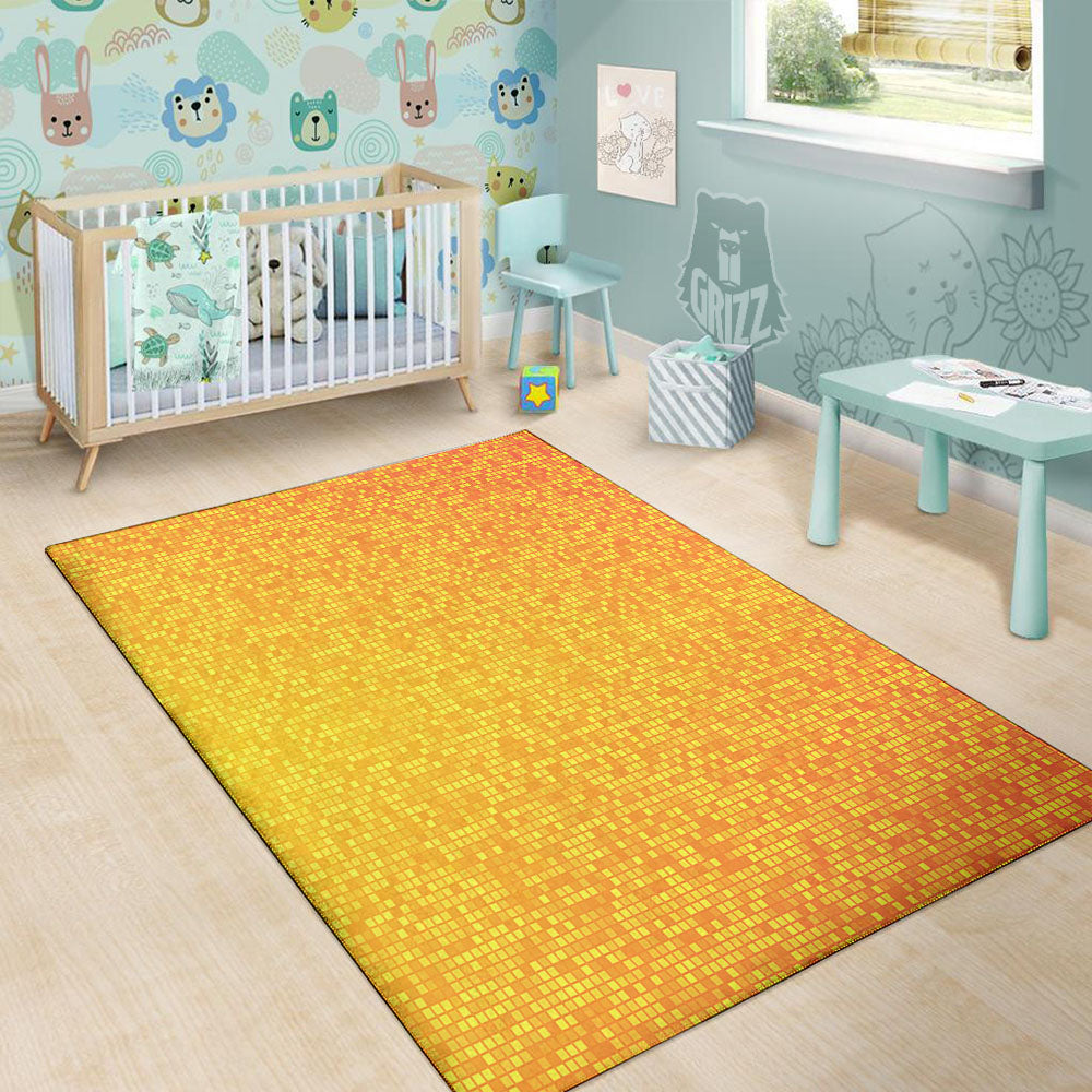 Lights Disco Yellow Print Pattern Floor Mat-grizzshop