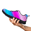 Lights Speed Teal And Pink Print Black Sneaker-grizzshop