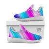 Lights Speed Teal And Pink Print White Athletic Shoes-grizzshop