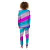 Lights Speed Teal And Pink Print Women's Pajamas-grizzshop