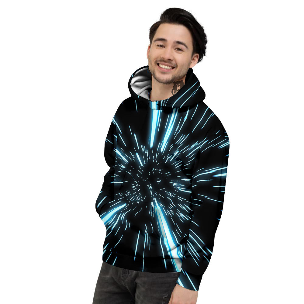 Lightspeed Blue Print Men's Hoodie-grizzshop
