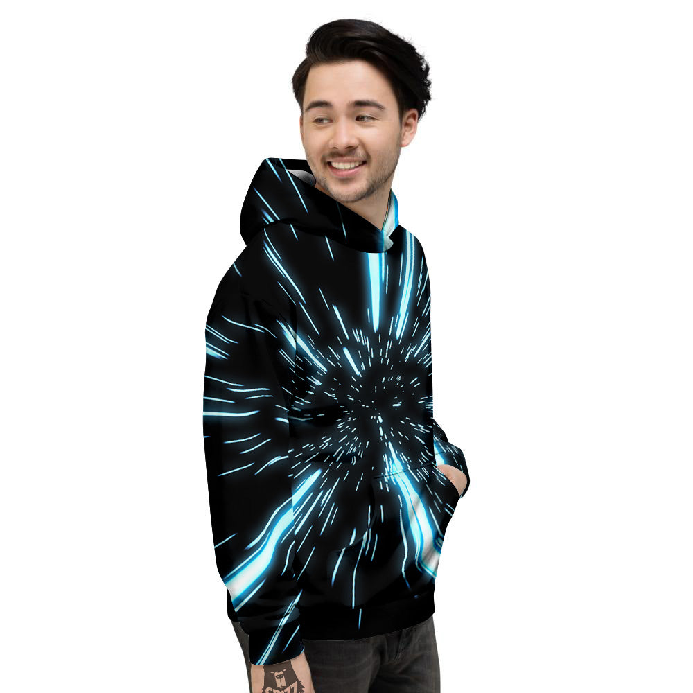 Lightspeed Blue Print Men's Hoodie-grizzshop