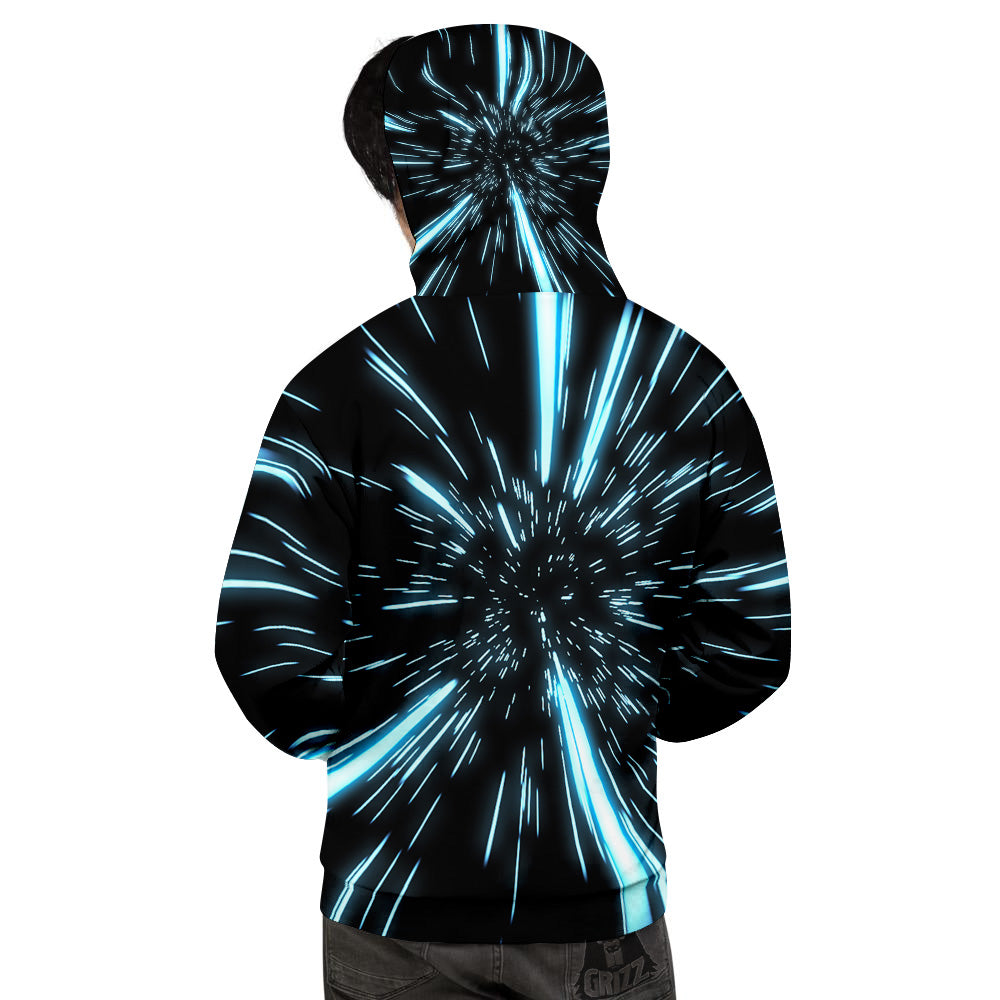 Lightspeed Blue Print Men's Hoodie-grizzshop