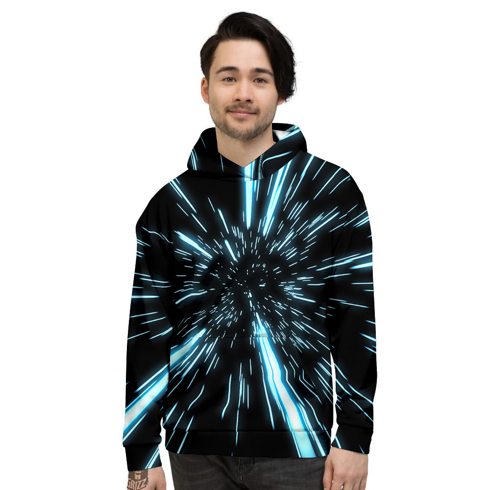 Lightspeed Blue Print Men's Hoodie-grizzshop