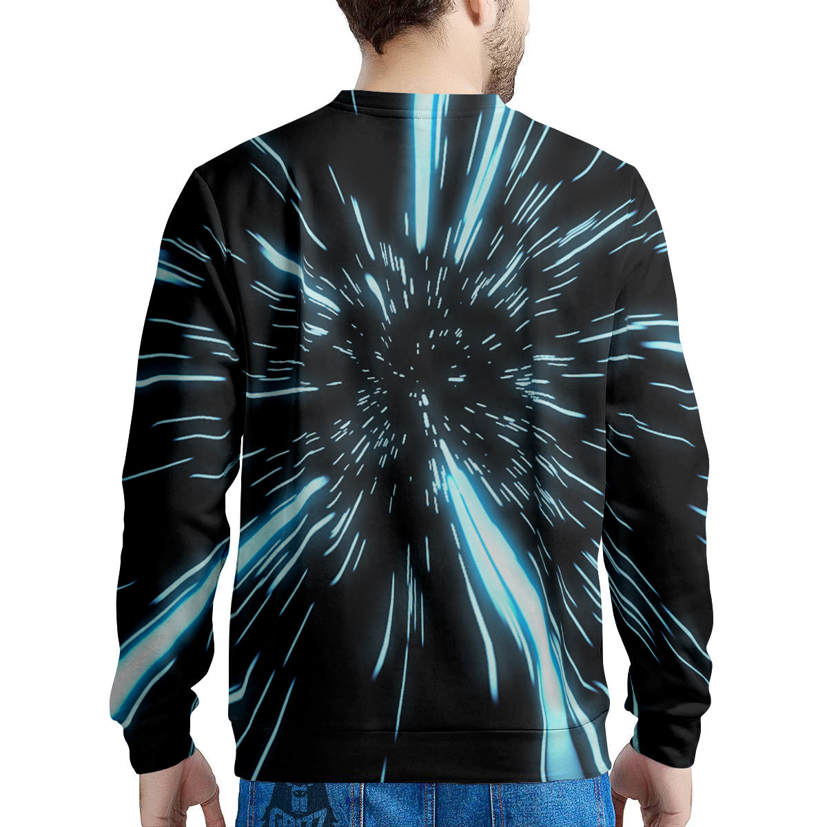 Lightspeed Blue Print Men's Sweatshirt-grizzshop