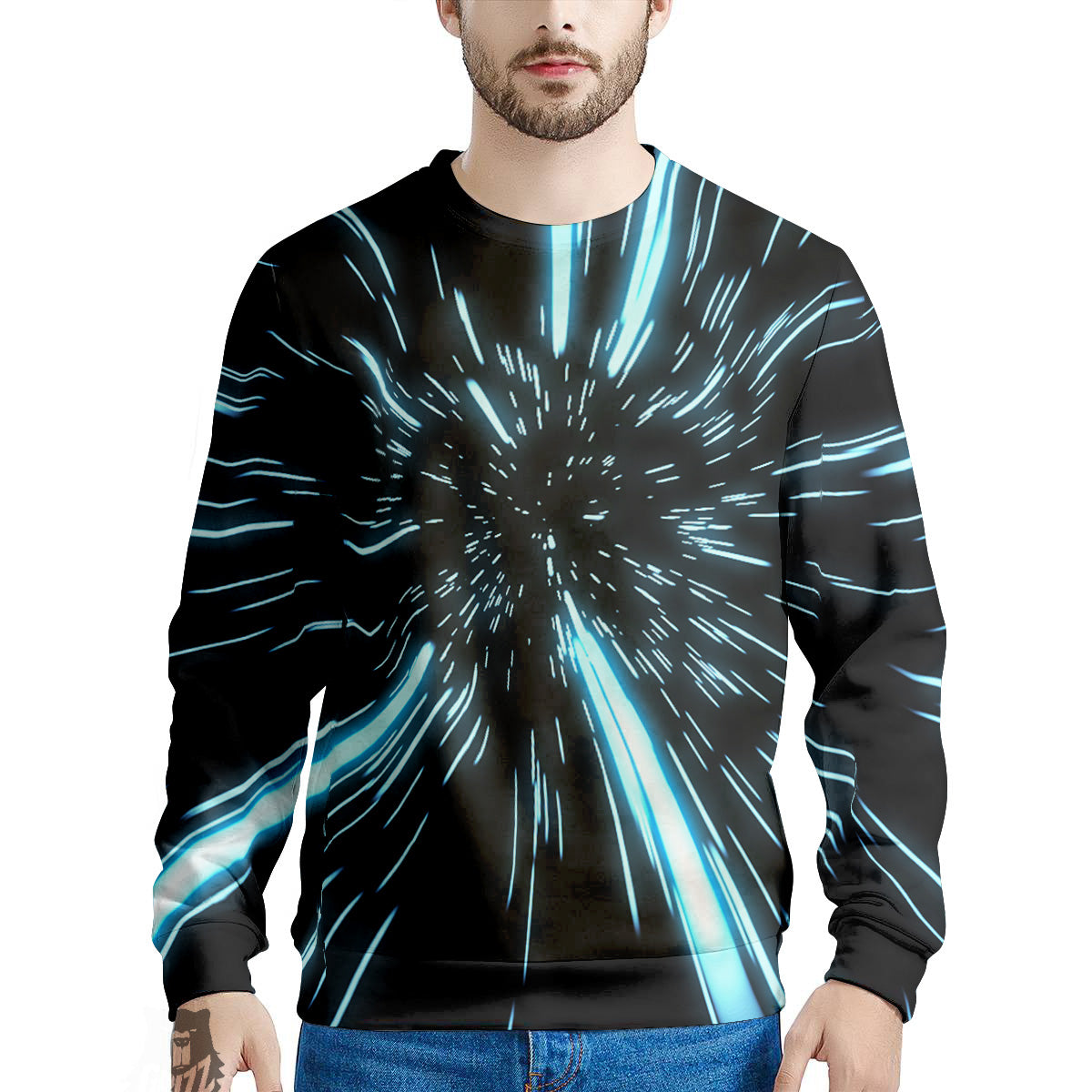 Lightspeed Blue Print Men's Sweatshirt-grizzshop