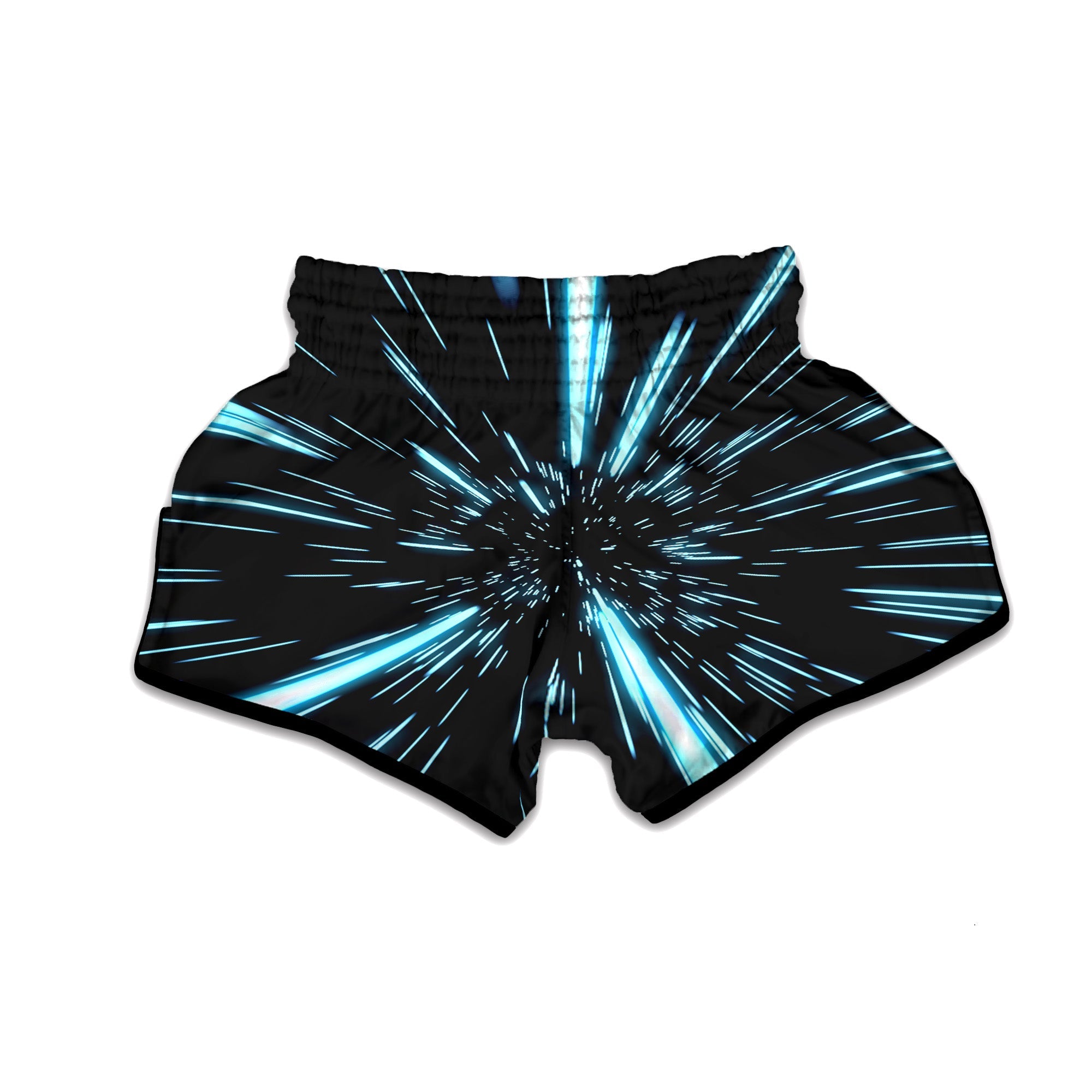Lightspeed Blue Print Muay Thai Boxing Shorts-grizzshop