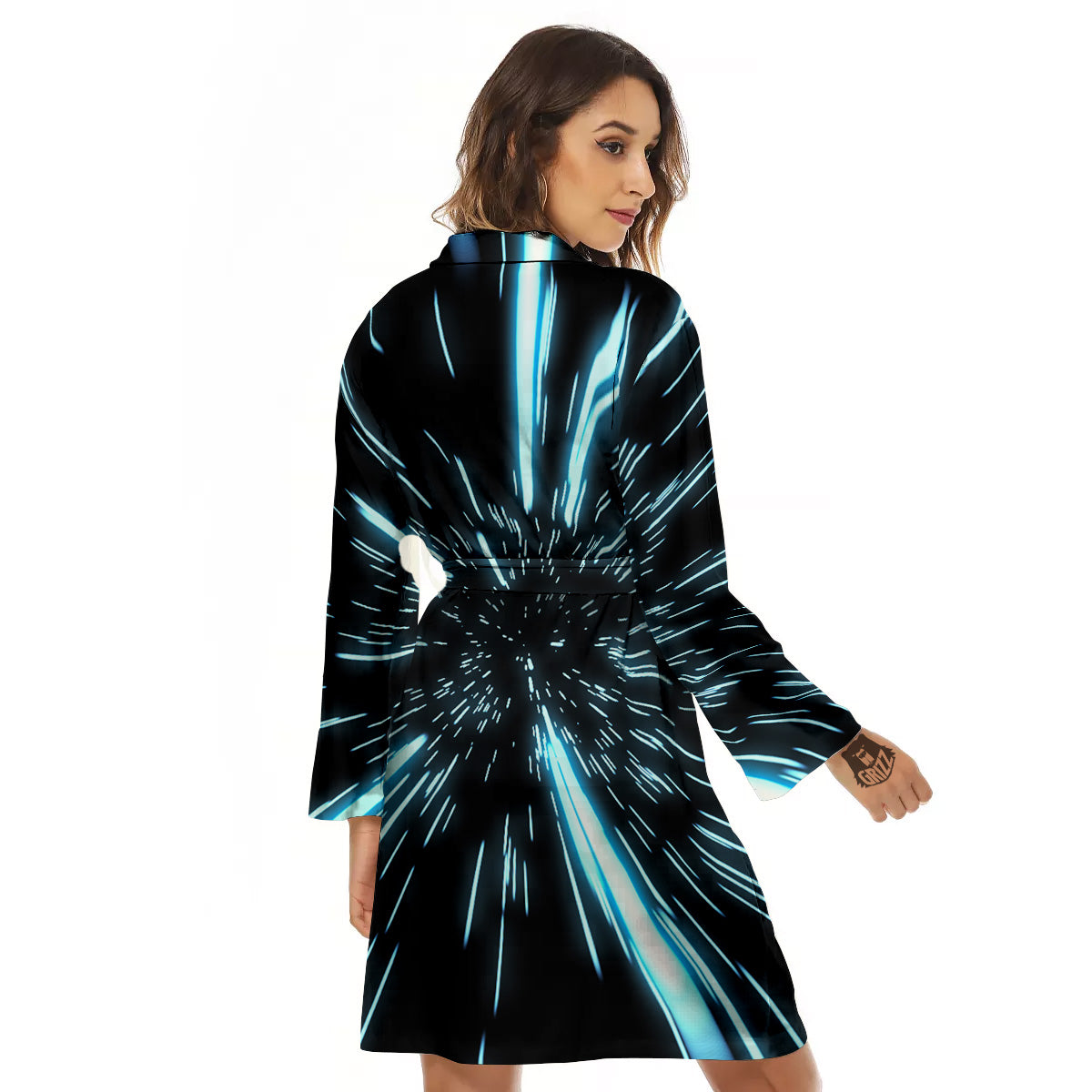 Lightspeed Blue Print Women's Robe-grizzshop