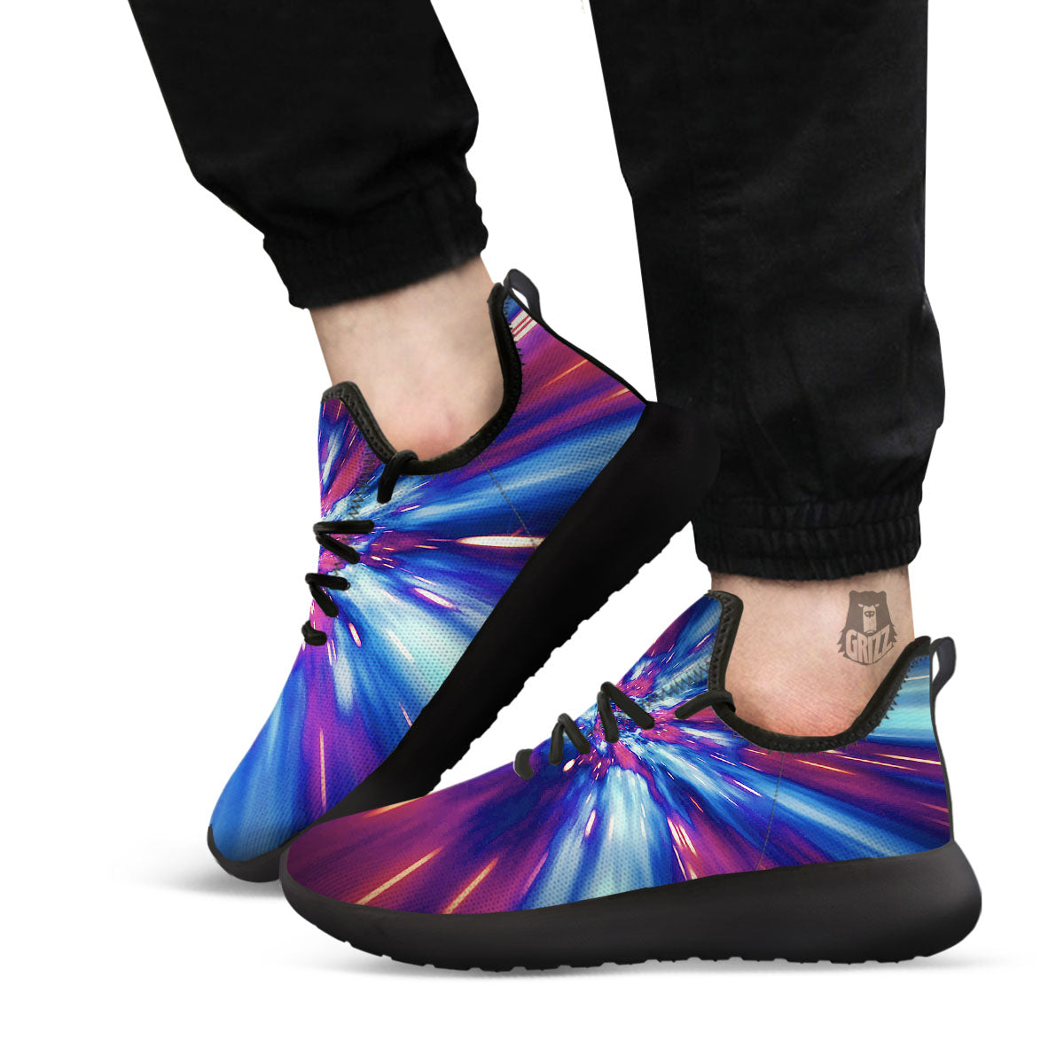 Lightspeed Galaxy Print Black Athletic Shoes-grizzshop