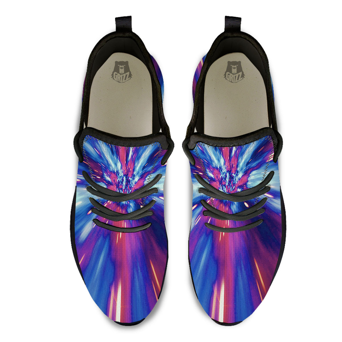 Lightspeed Galaxy Print Black Athletic Shoes-grizzshop