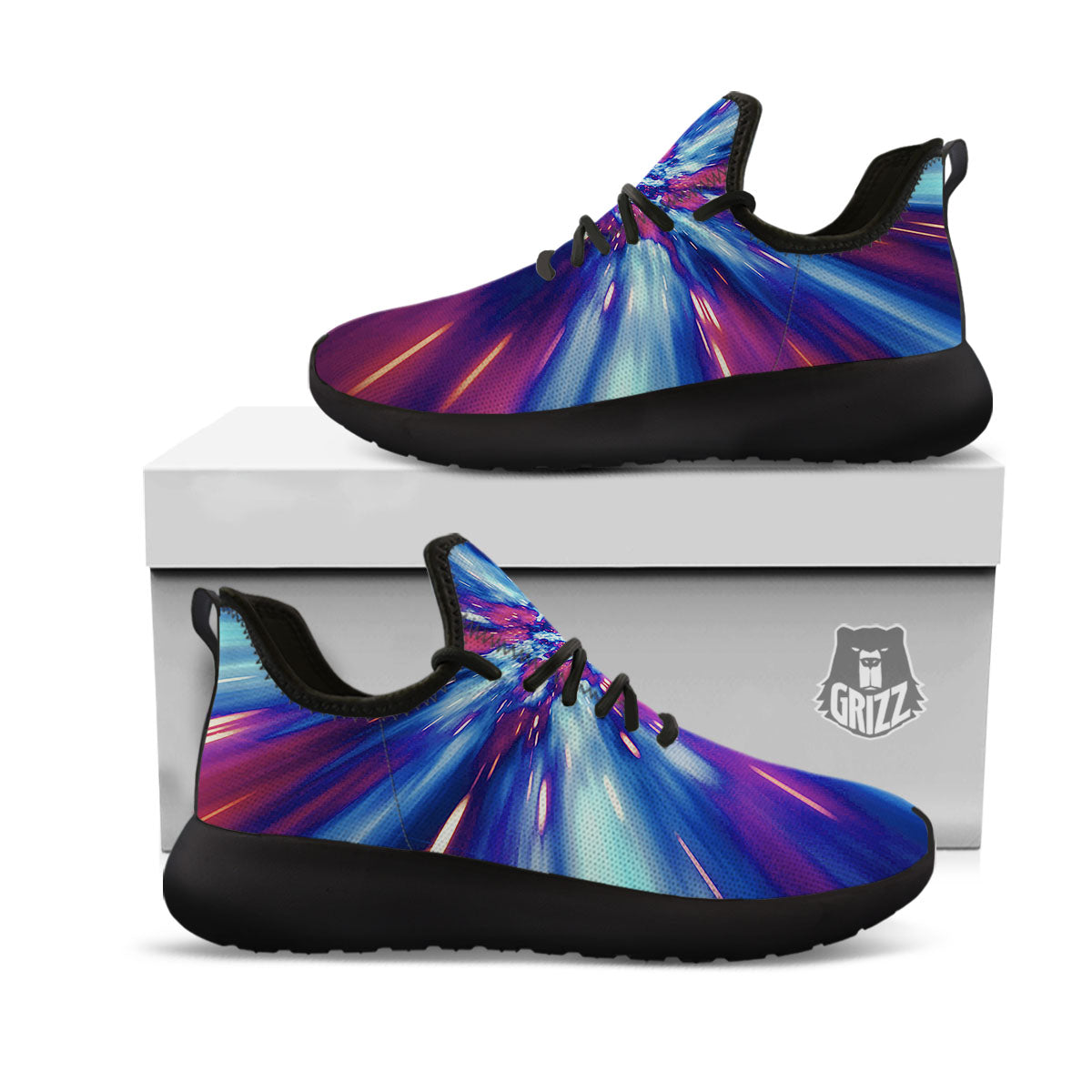 Lightspeed Galaxy Print Black Athletic Shoes-grizzshop