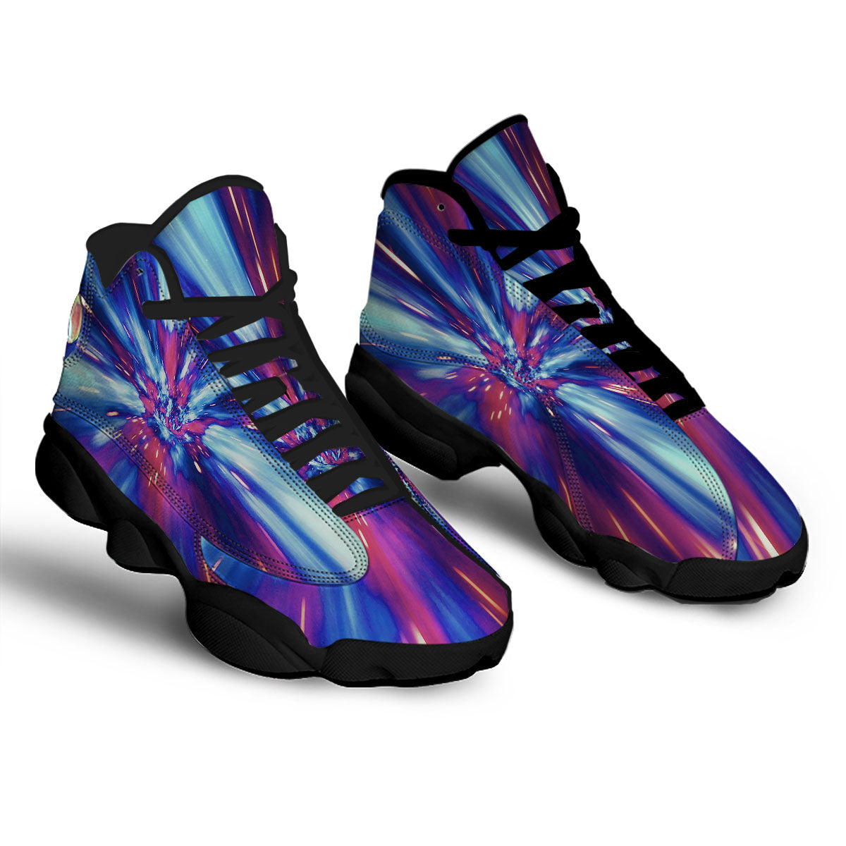 Lightspeed Galaxy Print Black Basketball Shoes-grizzshop
