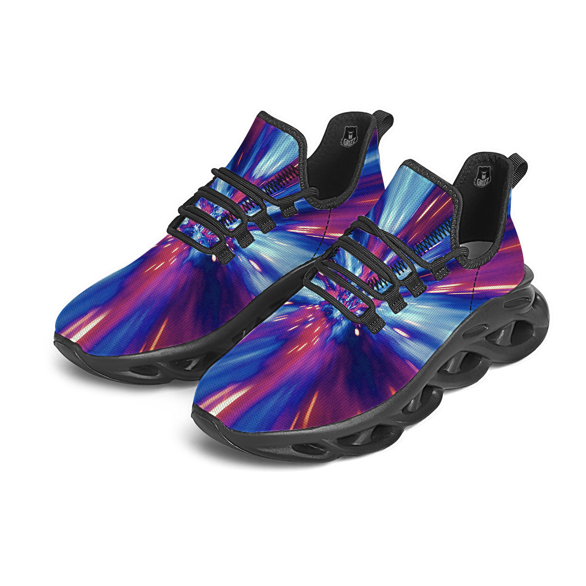 Lightspeed Galaxy Print Black Running Shoes-grizzshop