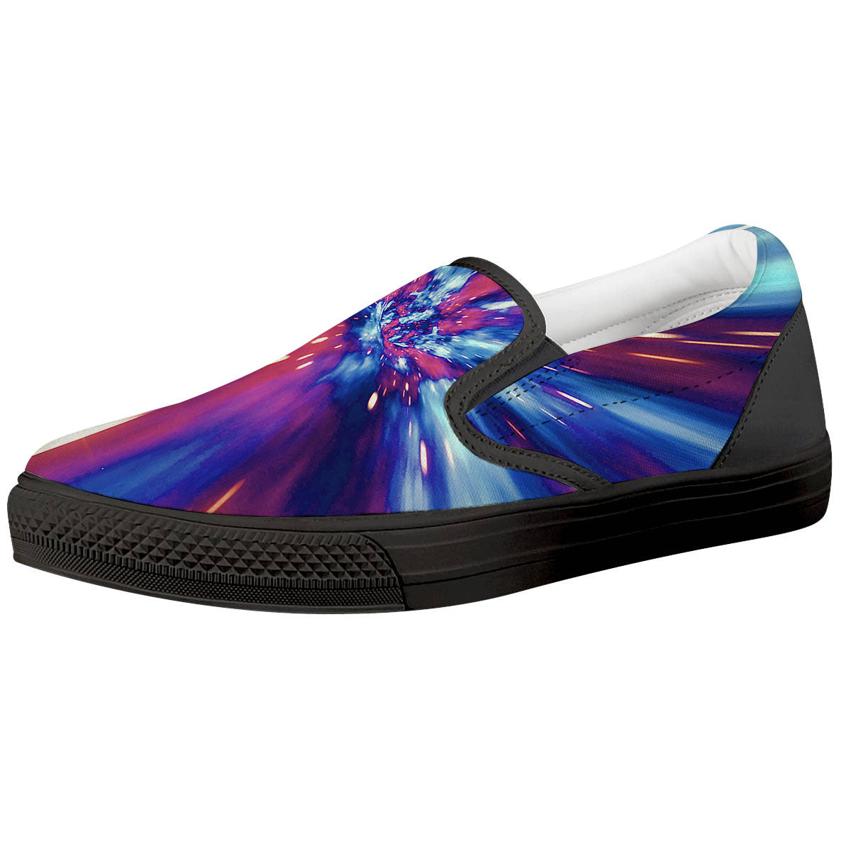 Lightspeed Galaxy Print Black Slip On Shoes-grizzshop