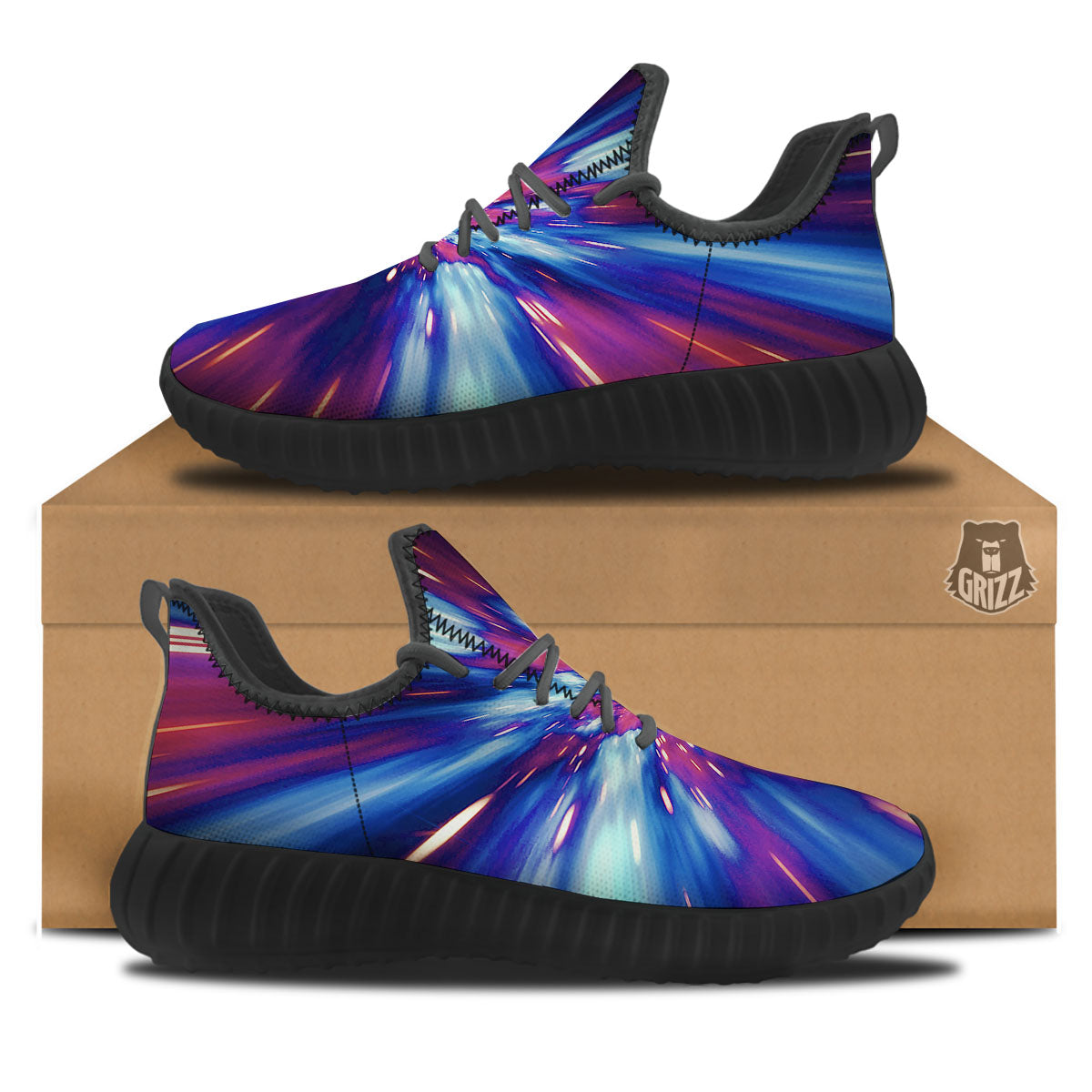 Lightspeed Galaxy Print Black Walking Shoes-grizzshop