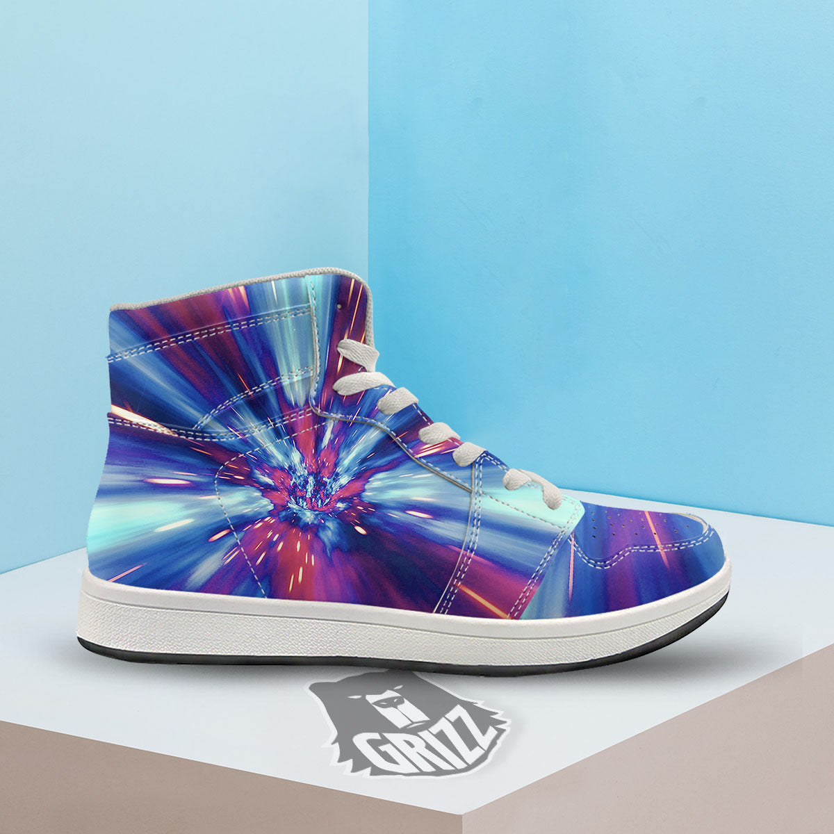 Lightspeed Galaxy Print High Top Sneakers-grizzshop