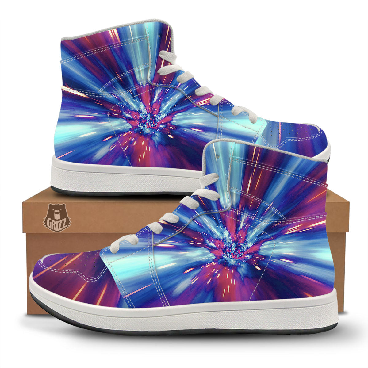 Lightspeed Galaxy Print High Top Sneakers-grizzshop