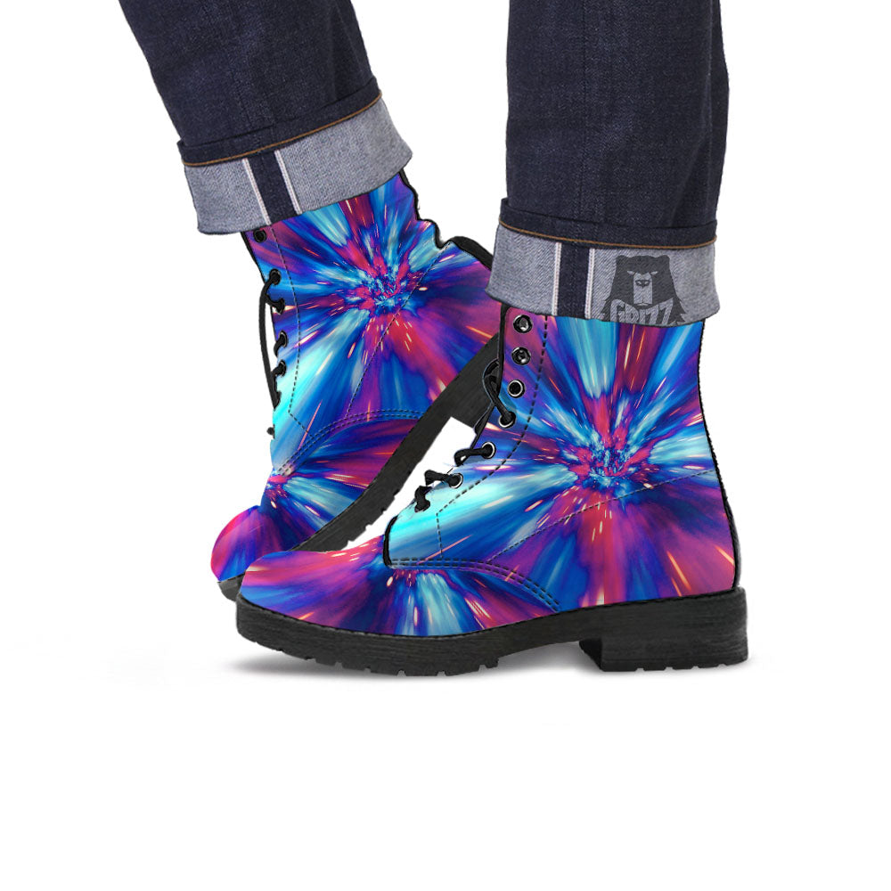Lightspeed Galaxy Print Leather Boots-grizzshop