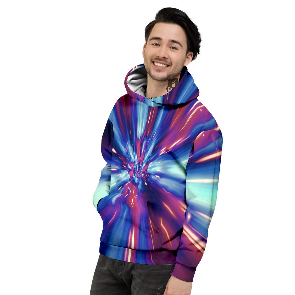 Lightspeed Galaxy Print Men's Hoodie-grizzshop