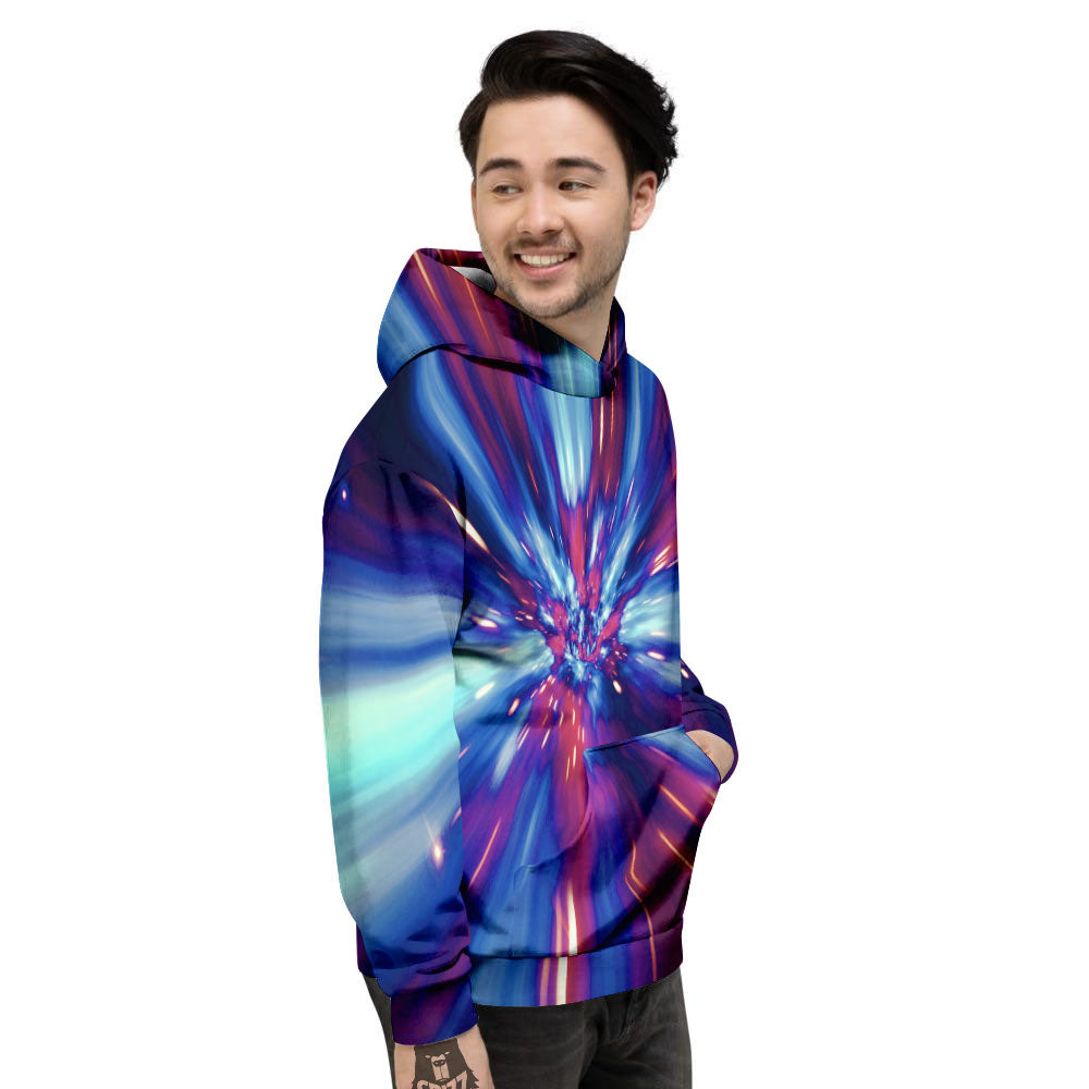 Lightspeed Galaxy Print Men's Hoodie-grizzshop