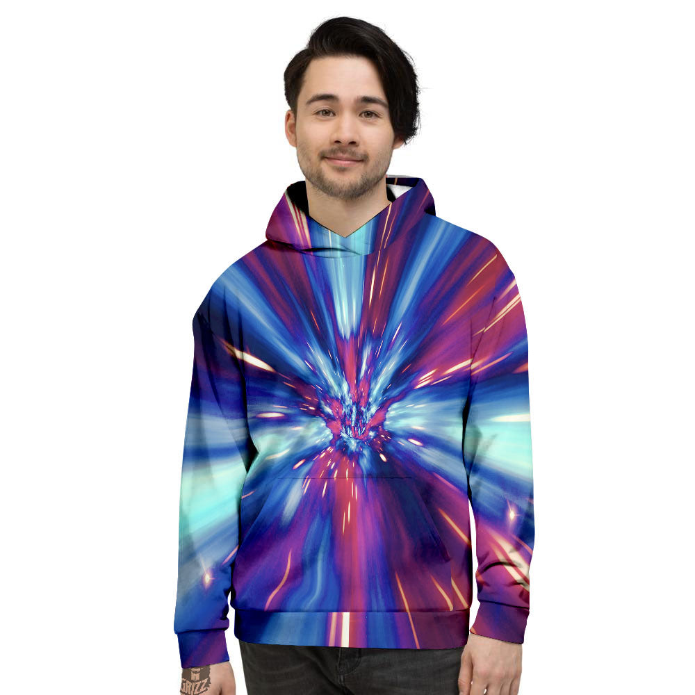 Lightspeed Galaxy Print Men's Hoodie-grizzshop