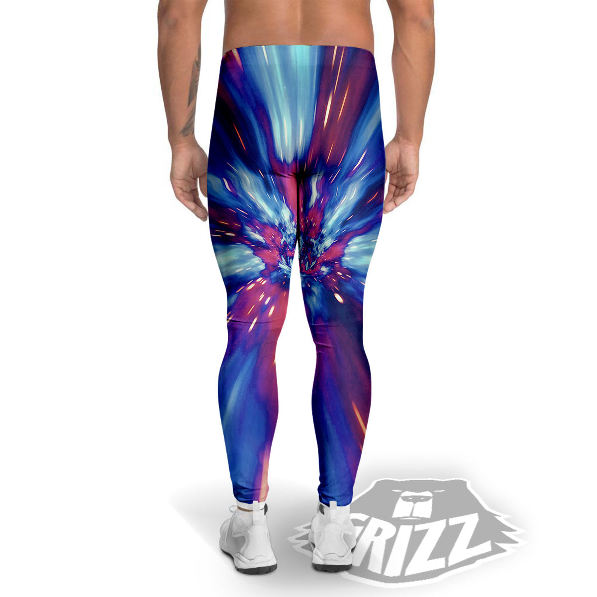 Lightspeed Galaxy Print Men's Leggings-grizzshop