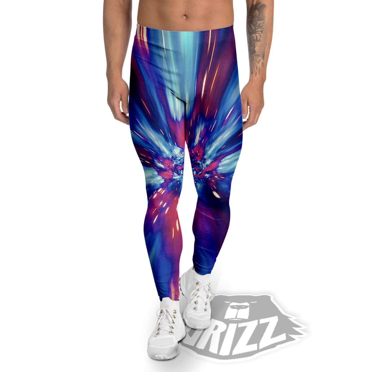 Lightspeed Galaxy Print Men's Leggings-grizzshop