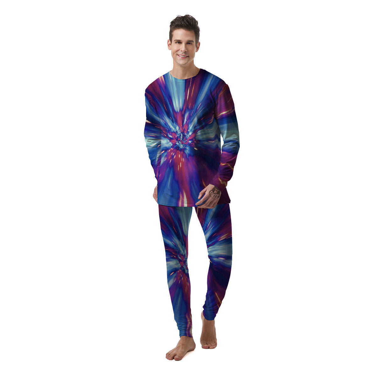 Lightspeed Galaxy Print Men's Pajamas-grizzshop