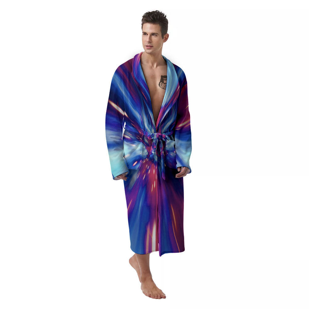 Lightspeed Galaxy Print Men's Robe-grizzshop