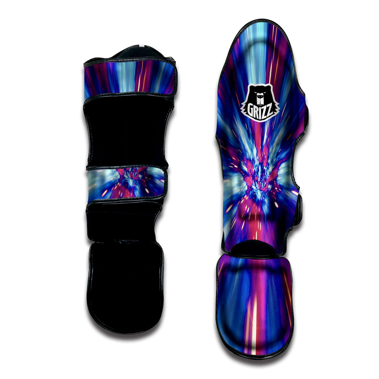 Lightspeed Galaxy Print Muay Thai Shin Guards-grizzshop