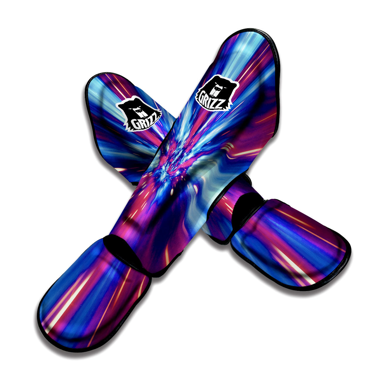Lightspeed Galaxy Print Muay Thai Shin Guards-grizzshop