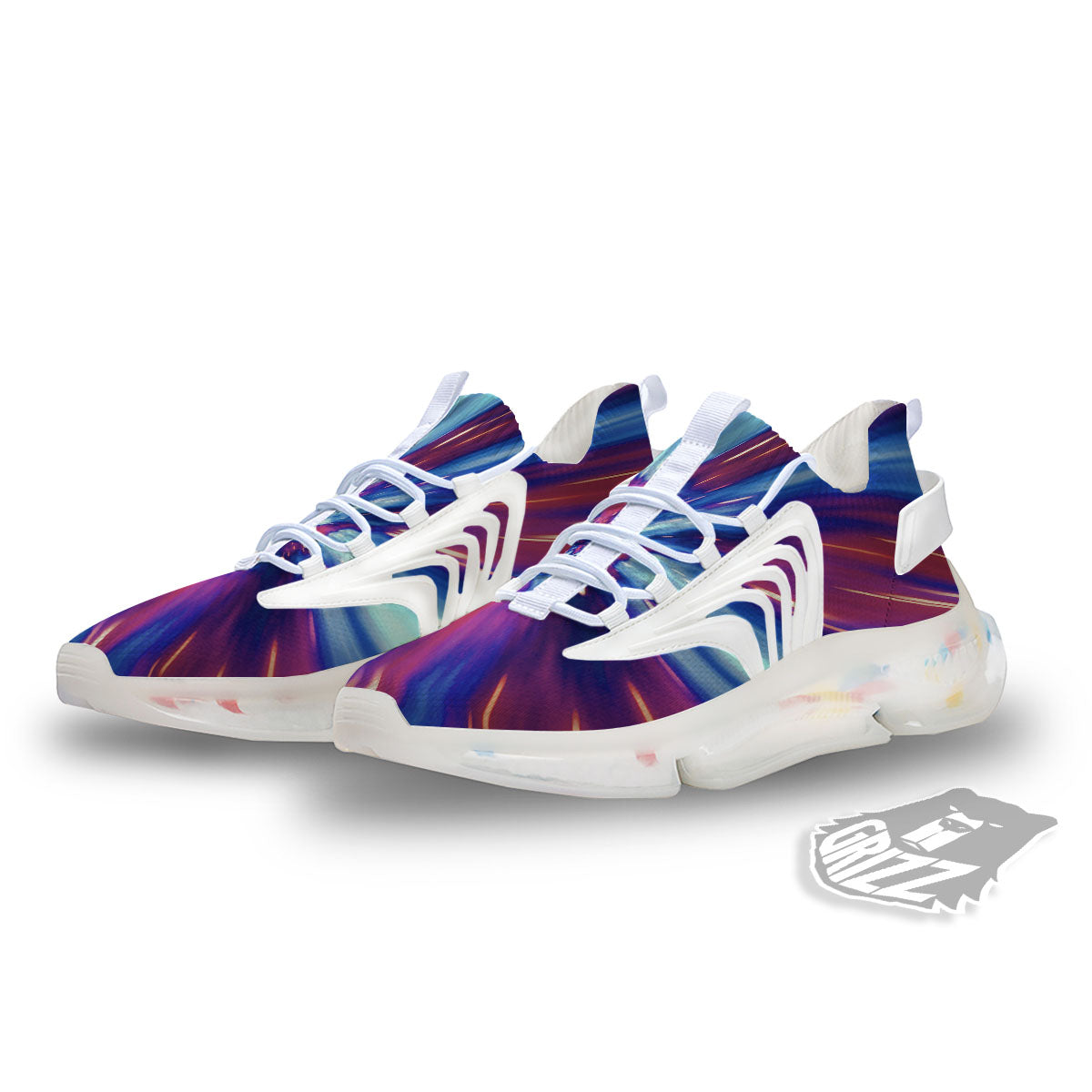 Lightspeed Galaxy Print White Gym Shoes-grizzshop
