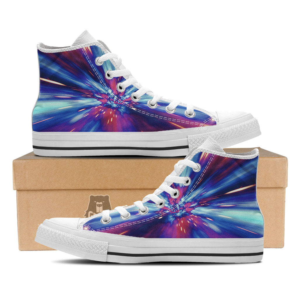 Lightspeed Galaxy Print White High Top Shoes-grizzshop