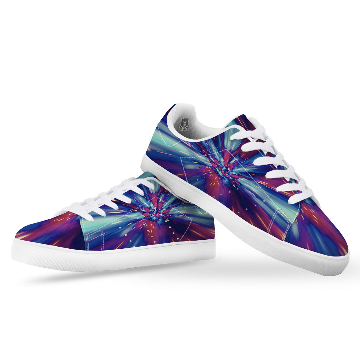 Lightspeed Galaxy Print White Low Top Sneakers-grizzshop